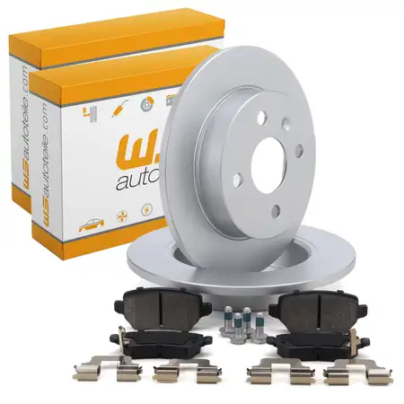 Bremsen Set Bremsscheiben + Bremsbel&auml;ge f&uuml;r OPEL Astra G H Meriva A 4-Loch hinten