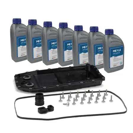 Getriebe&ouml;lwanne + 7L MEYLE Getriebe&ouml;l f&uuml;r BMW E90-93 E60 E61 E63 E64 X3 X5 X6 6HP26 6HP28