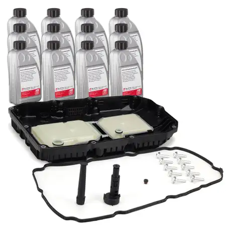 &Ouml;lwanne Automatikgetriebe 9G-TRONIC 725 + 12L febi ATF Automatikgetriebe&ouml;l f&uuml;r MERCEDES