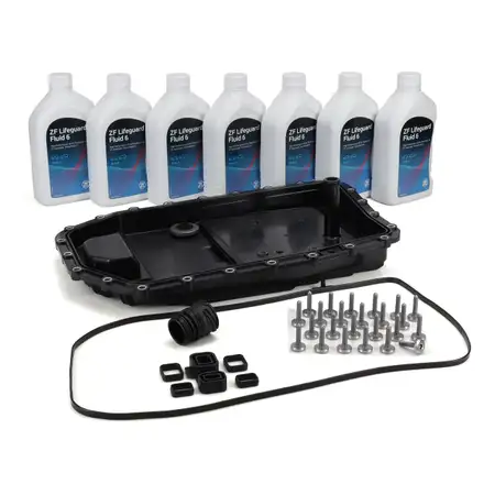 Getriebe&ouml;lwanne + 7L ZF Getriebe&ouml;l f&uuml;r BMW E81-88 E90-93 E39 E60/61 E63 X1-6 6HP19 6HP21