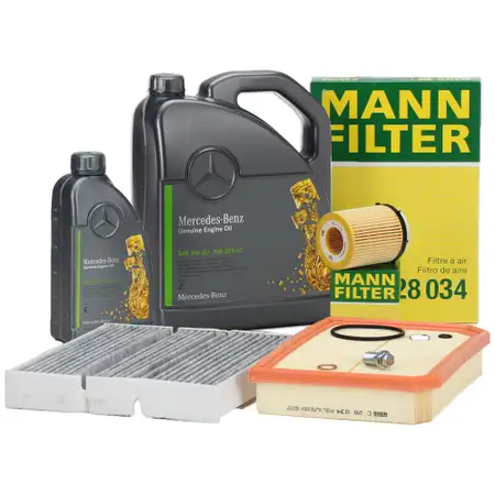 Filterset + 6L ORIGINAL 5W30 MB 229.52 Motor&ouml;l f&uuml;r MERCEDES W/V177 W247 C/X118 H/X247 M260