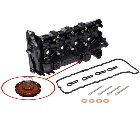 Ventildeckel + Dichtung + Schraube D&uuml;senhalter f&uuml;r BMW F20-23 E90-93 F30/31 F10 X1-5 N47