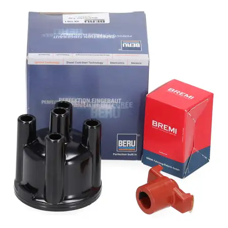 BERU Verteilerkappe + BREMI Finger f&uuml;r VW Golf 1 2 1.8 GTI Transporter T3 1.6 1.9 2.0