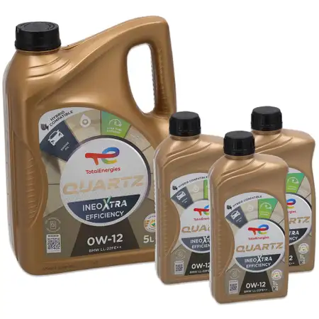 8L 8 Liter TOTAL QUARTZ INEO XTRA EFFICIENCY 0W-12 Motor&ouml;l BMW LL-22FE++