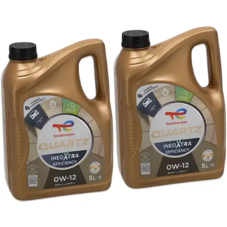 10L 10 Liter TOTAL QUARTZ INEO XTRA EFFICIENCY 0W-12 Motor&ouml;l BMW LL-22FE++
