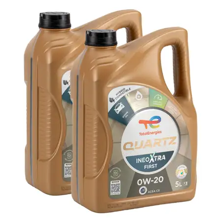 10L 10 Liter TOTAL Motor&ouml;l &Ouml;l QUARTZ INEO XTRA FIRST 0W-20 0W20 PSA B71 2010