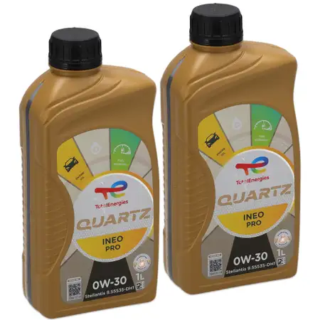 2L 2 Liter TOTAL QUARTZ INEO PRO 0W-30 Motor&ouml;l Stellantis FPW9.55535-DH1