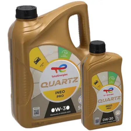 6L 6 Liter TOTAL QUARTZ INEO PRO 0W-30 Motor&ouml;l Stellantis FPW9.55535-DH1