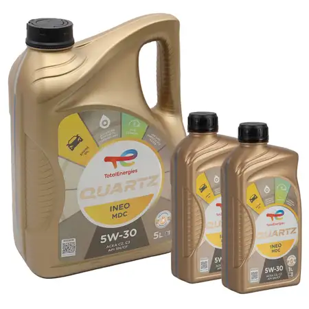 7L 7 Liter TOTAL QUARTZ INEO MDC 5W-30 Motor&ouml;l &Ouml;l f&uuml;r MB 229.52 Dexos2 Opel OV0401547D30