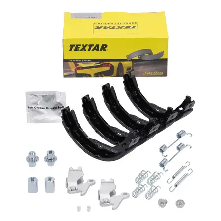 TEXTAR Bremsbacken + Federn + Nachsteller Satz f&uuml;r MERCEDES C-Klasse W204 S204 C204 C/A207