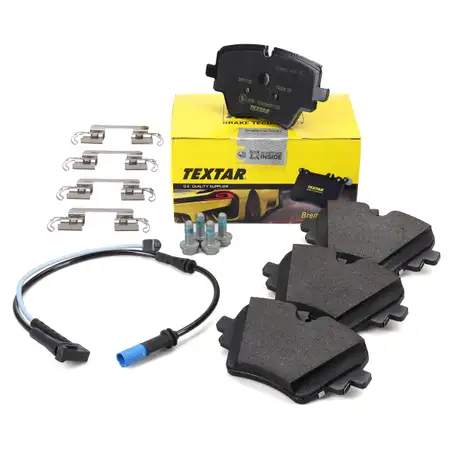 TEXTAR 2561703 Bremsbel&auml;ge + Warnkontaktsensor f&uuml;r BMW X1 U11 X2 U10 MINI Countryman vorne