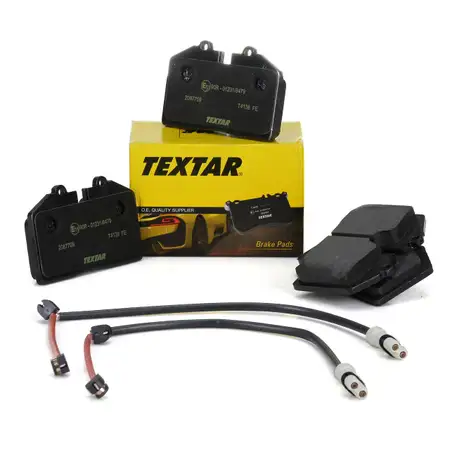 TEXTAR 2087709 Bremsbel&auml;ge + Wako f&uuml;r PORSCHE 944 / Cabrio 3.0 S2 211 PS hinten