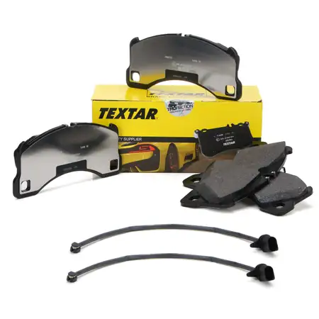 TEXTAR 2500701 Bremsbel&auml;ge + Warnkontakt f&uuml;r PORSCHE Macan (95B) 3.0 GTS + 3.6 Turbo vorne