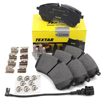 TEXTAR 2214703 Brake Pads + Warning Contact Sensor for VW Multivan T7 PR-1LA (Front) 7T0698151