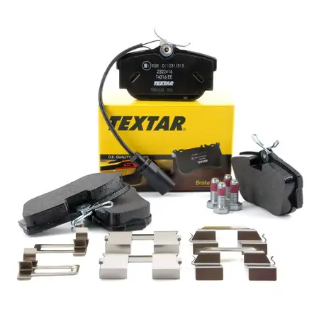 TEXTAR 2322416 Bremsbel&auml;ge + Sensor f&uuml;r VW Transporter T4 15 Zoll ab 01.1996 hinten