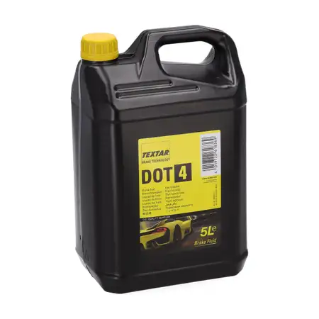 5L 5 Liter TEXTAR 95002301 Bremsfl&uuml;ssigkeit Brake Fluid DOT 4 ISO 4925 FMVSS 116