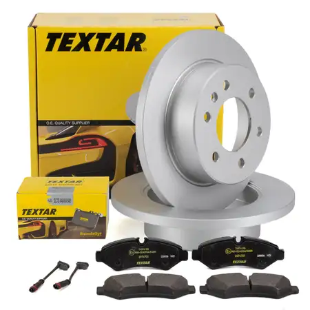 TEXTAR Bremsscheiben + Bremsbel&auml;ge + Sensor f&uuml;r MERCEDES Sprinter B907 B910 hinten
