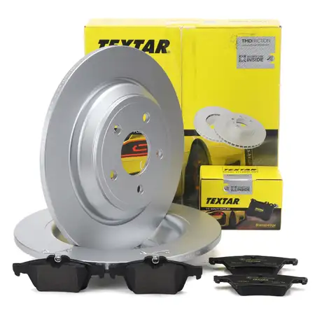 TEXTAR Bremsen Set Bremsscheiben + Bremsbel&auml;ge f&uuml;r FORD Focus 3 MK3 bis 01.2016 hinten