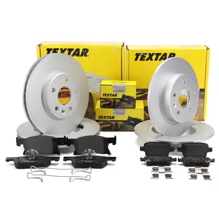 TEXTAR Bremsen Set Bremsscheiben + Bremsbel&auml;ge f&uuml;r OPEL Astra K vorne + hinten