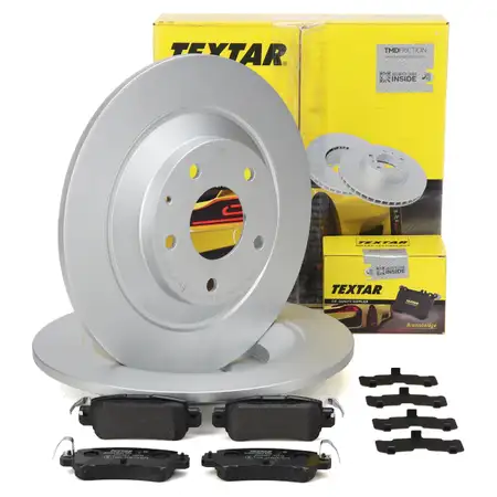 TEXTAR Brake Kit: Brake Discs + Brake Pads for MAZDA CX-5 KE GH (rear), up to November 2014
