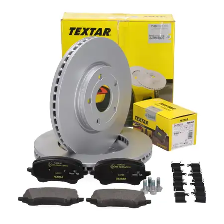 TEXTAR Bremsen Set Bremsscheiben + Bremsbel&auml;ge f&uuml;r FORD Puma (J2K, CF7) vorne