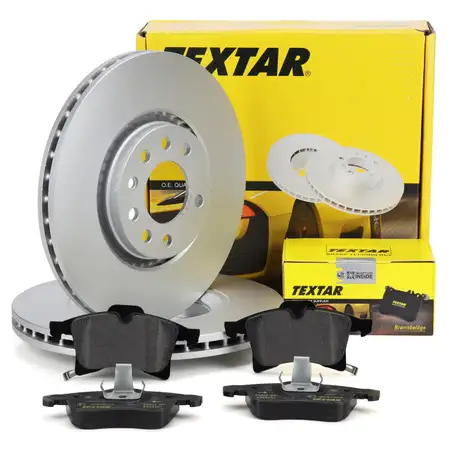 TEXTAR Brake Discs + Brake Pads for OPEL Astra H, Corsa D, OPC, Meriva A, Zafira B (Front)