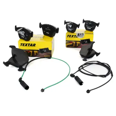 TEXTAR Bremsbel&auml;ge + Wako f&uuml;r BMW 3er E46 330i 330xi 330d 330xd vorne + hinten