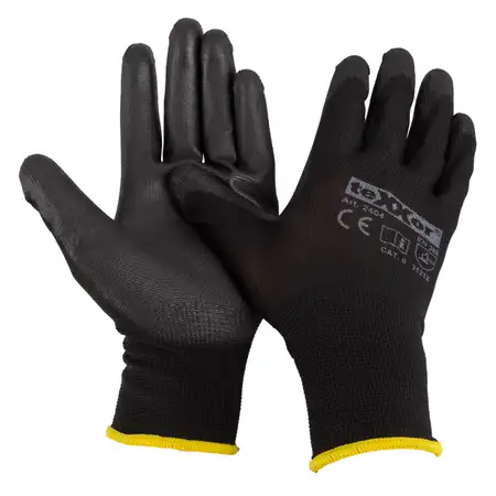 12 Paar TEXXOR Handschuhe Arbeitshandschuhe Strickhandschuhe Schwarz Gr&ouml;&szlig;e 10 XL