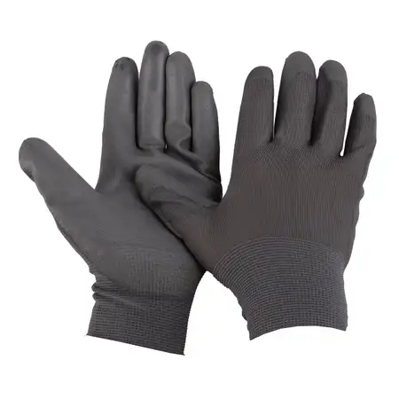 1 pair of TEXXOR work gloves, knitted gloves with rubber coating, black, size 11 / XXL