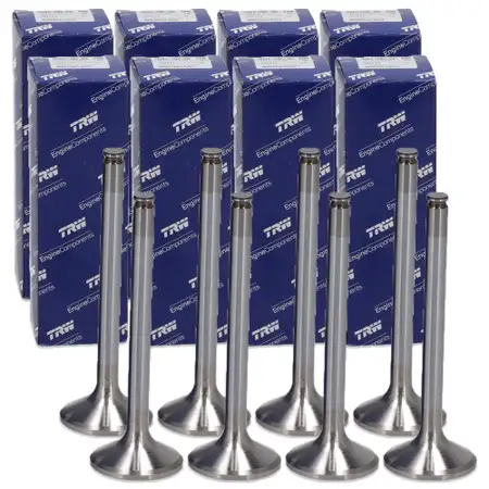 8x TRW 261111 Auslassventil f&uuml;r MERCEDES S-Klasse W126 C126 SL R/C107 M116 M117 1160500226