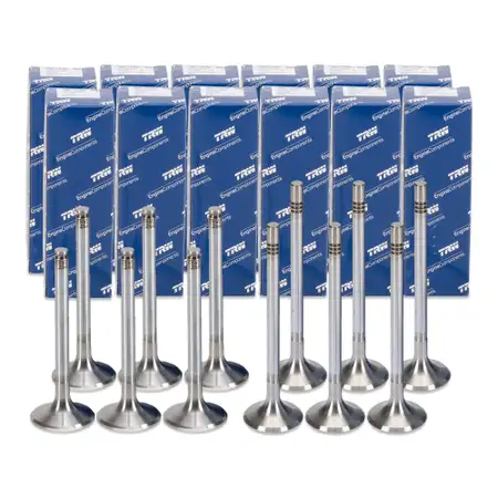 6x TRW Einlassventil + 6x Auslassventil f&uuml;r SMART ForFour 454 1.5 CDI 68/95 PS OM639