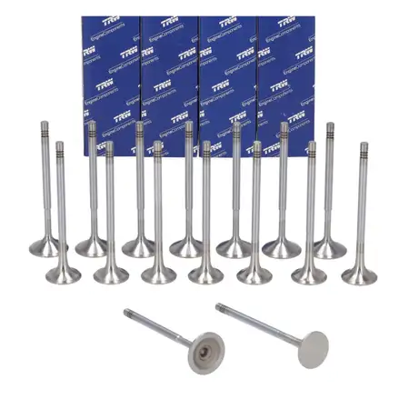8x TRW Einlassventil + 8x Auslassventil f&uuml;r MERCEDES W203 W204 W211 W212 Sprinter M271
