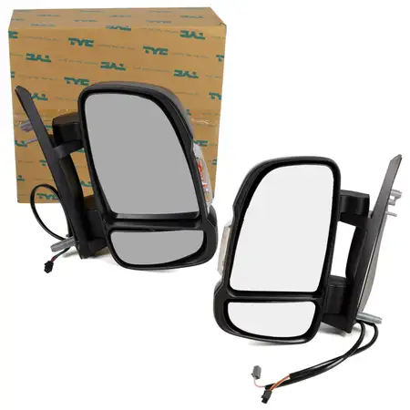 2x TYC Au&szlig;enspiegel Seitenspiegel konvex beheizt elektr. f&uuml;r PSA Jumper Boxer FIAT Ducato