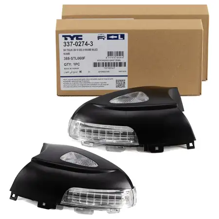 2x TYC LED Spiegelblinker mit Umfeldbeleuchtung f&uuml;r VW Sharan 7N Tiguan 5N SEAT Alhambra