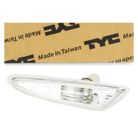 TYC Blinkleuchte Blinker seitlich WEISS f&uuml;r BMW 3er E46 LCI ab 10.2001 X3 E83 vorne links