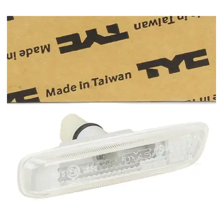 TYC Blinkleuchte Blinker seitlich WEISS f&uuml;r BMW 3er E46 vorne rechts 63132228592