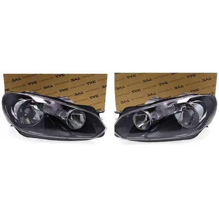 2x TYC HALOGEN H7/H15 Scheinwerfer Hauptscheinwerfer f&uuml;r VW Golf 6 MK6 links + rechts