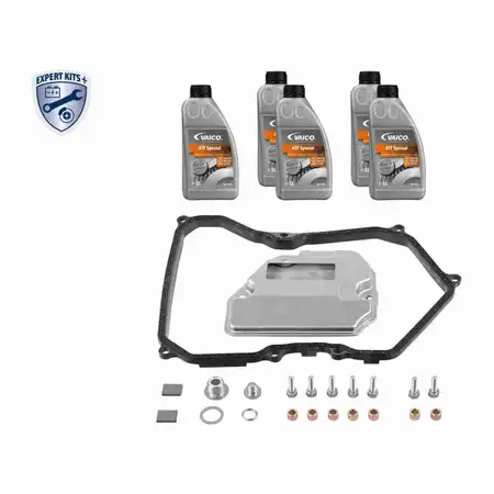 VAICO V10-3215 6-Speed Transmission Filter Kit 09K + 5L Transmission Fluid for VW Multivan Transporter