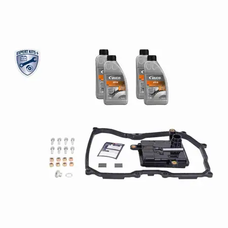 VAICO V10-8037 Getriebefilter Satz 6-Gang AQ160 09G + 4L Getriebe&ouml;l f&uuml;r SKODA Octavia 3