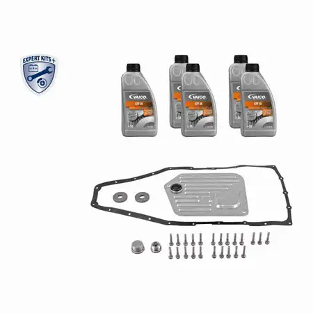 VAICO V20-2083 Getriebefilter Satz 5HP30 + 5L Getriebe&ouml;l f&uuml;r BMW 5er E34 E39 540i E32 E38
