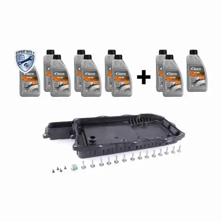 VAICO V20-4061-XXL Getriebe&ouml;lwanne + 10L Getriebe&ouml;l f&uuml;r BMW 3er 5er 7er X3 X5 hybrid 8HP75