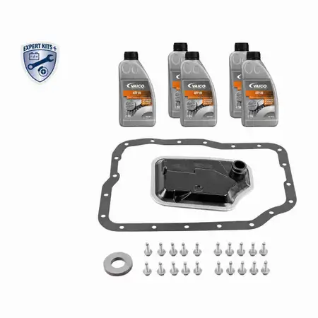 VAICO V25-0797 Getriebefilter Satz 4-Gang 4F27E + 5L Getriebe&ouml;l f&uuml;r FORD Focus 1 2 6
