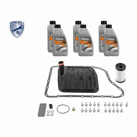 VAICO V25-0920 Getriebefilter Satz CVT CFT23 + 6L Getriebe&ouml;l f&uuml;r FORD Focus 2 C-Max DM2