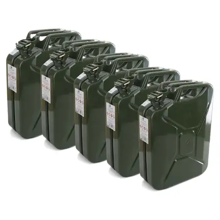 5 x 20-liter VALPRO Gasoline Canister (Spare Canister) + Safety Pin, GGVS METAL