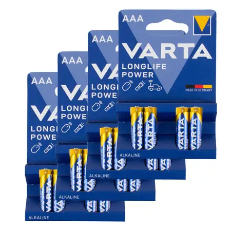 16 VARTA LONGLIFE POWER ALKALINE AAA MICRO Batteries 4903 LR03 MN2400 1.5V