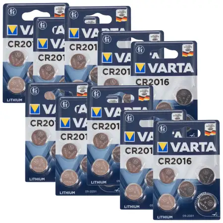 50 VARTA Lithium 3V CR2016 Button Cell Batteries (Best Before 07/2031)