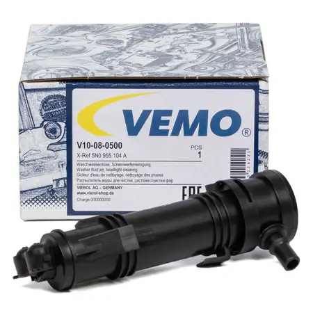 VEMO Hubzylinder Waschwasserd&uuml;se Scheinwerferwaschanlage f&uuml;r VW 5N rechts 5N0955104A
