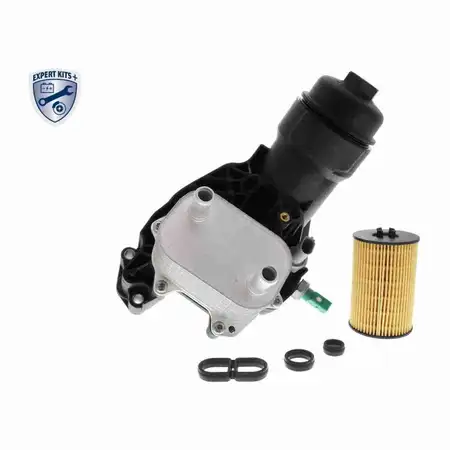 VEMO Oil Cooler + Plastic Oil Filter Housing + Filter for AUDI A4 B9, A5, F5, Q5, FYB 2.0 TDI