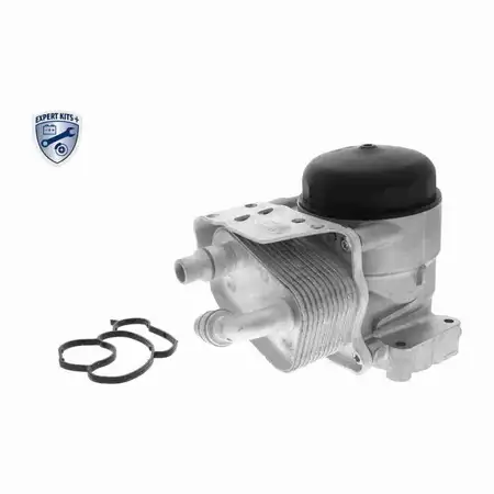 VEMO Oil Cooler + Oil Filter Housing + Filter for BMW E81, E87, E46, E90&ndash;E93, E84, E83, N42, N43, N46