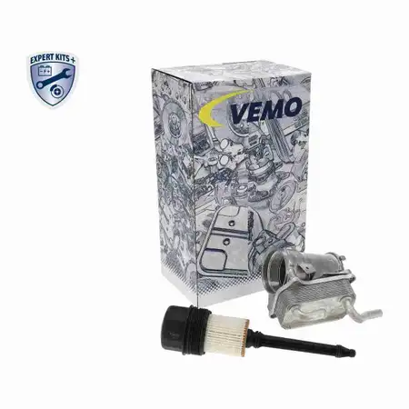 VEMO Oil Cooler + Oil Filter Housing for MERCEDES W202, W203, W210, W211, W639, C219, M112, M113